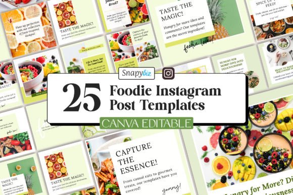 Free Foodie Instagram Post Templates Graphics